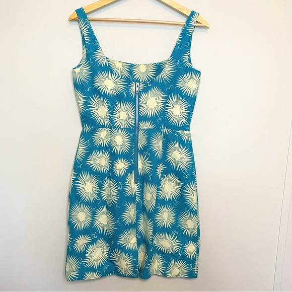 Milly New York Sydie Sheath Dress Teal White US 6 UK 10 $385 - Picture 5 of 13